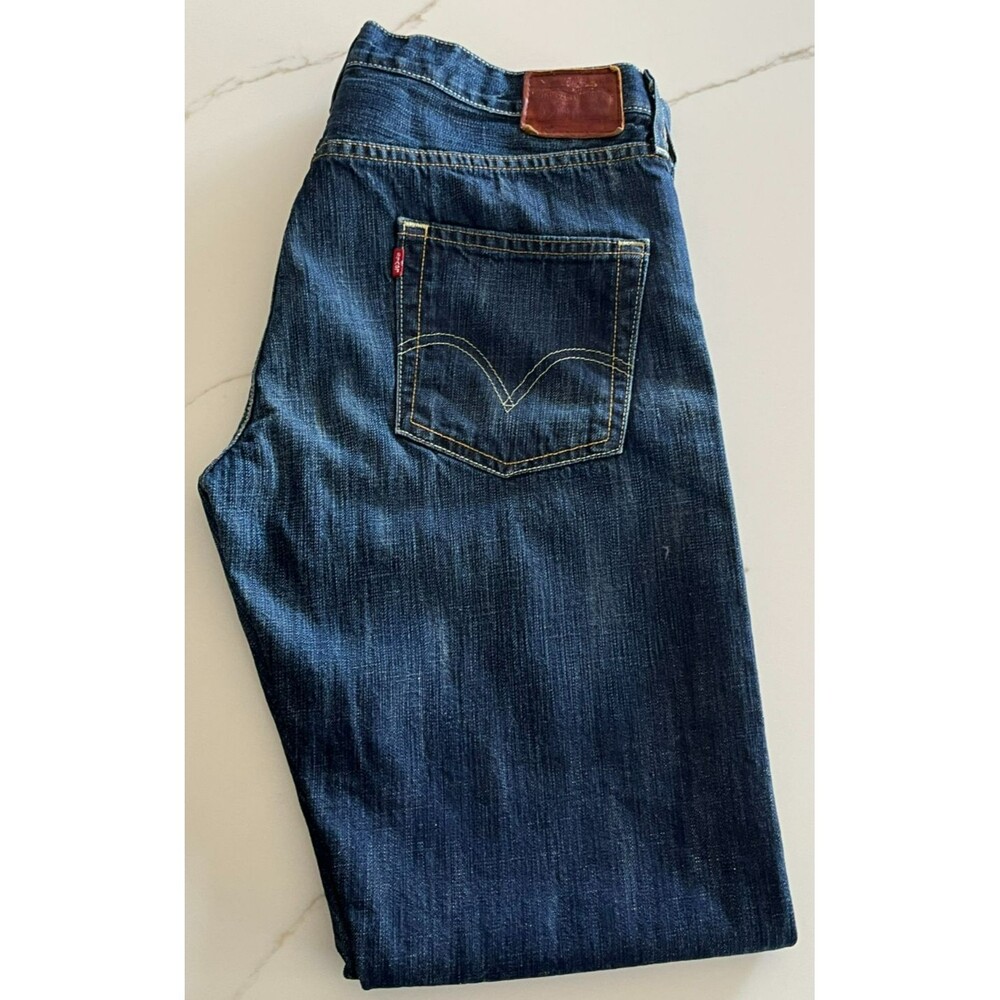 Levi’s 501 Red Selvedge Jeans Dark Wash - Actual Size 36x30